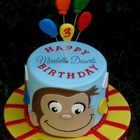 Cute And Simple Curious George Birthday Cake Cute and simple Curious George birthday cake :)