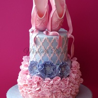 This Is A Ballerina Cake I Made For My Daughter The Toppers Are Sugar Ballet Slippers Made Using Peggy Does Cakes Tutorial Top Tier This is a ballerina cake I made for my daughter. The toppers are sugar ballet slippers (made using Peggy Does Cake's tutorial). Top...
