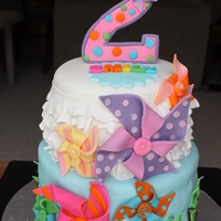 Pinwheel Ruffle Cake For A Special Two Year Old Girl Pinwheel ruffle cake for a special two year old girl.