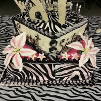 Zebra Cake For My Daughters 16Th Birthday This Is The Back Side Zebra cake for my daughters 16th birthday. This is the back side