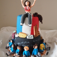 Cake For School Teacher This was a birthday cake for my friend who is a school teacher. She had just completed the moon-walk (hence the bra!!) and her favourite...