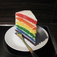 Rainbow Birthday Cake Rainbow Birthday Cake - filled with vanilla cream cheese frosting