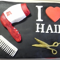 Hair Salon Opening Celebration Cake Hair Salon Opening Celebration Cake - chocolate cake filled with chocolate buttercreme and cherries