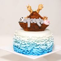 Noah's Ark Noah's arkruffled cake / ombre cake / noah&acute;s ark cakeBy Dolce Capriccio