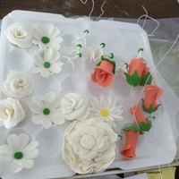 Gum Paste Flowers those flowers were made half fondant and half wilton gumpaste, i made those for my 11th anniversary cake andd im still working on it!