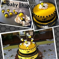 What Will It Bee? What will it BEE?Bee themed baby shower cake