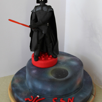 Darth Vader Cake darth vader cakeairbrushed fondant space spekled look