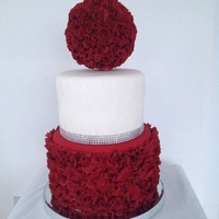 Ultimate Red Velvet Cake With Individually Hand Made Petals 