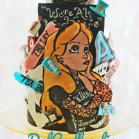 Alice Painted With Candy Melts Hello friends, this is a different way to do without spending the fondant decorations. All I have done drawings painted with Candy Melts.