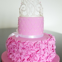 Fit For A Princess Handmade Tiara, top tier 5 inches, bottom 8 inches.