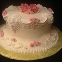 Practice Dummy Fantasy Flower Made Of Fondant Miniature Roses In Royal Icing Practice Dummy, fantasy flower made of fondant, miniature roses in Royal Icing.