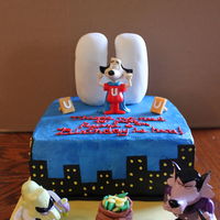 An Underdog Cake I Made For My Sons Birthday The U Is Made Of Rkt Amp Covered With Fondant The Cake Itself Is Buttercream Frosting An Underdog cake I made for my son's birthday. The "U" is made of RKT & covered with Fondant. The cake itself is...