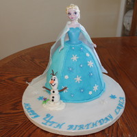 Elsa Frozen Doll Cake With Olaf I Was Inspired By Another Frozen Cake That I Had Seen Elsa frozen doll cake with Olaf. I was inspired by another frozen cake that I had seen.