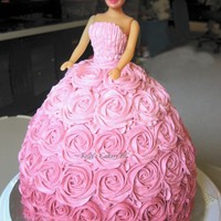 Ombre Rose Doll Cake Ombre rose doll cake