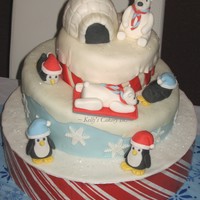 Winter Wonderland Cake Gumpastefondant Penguins And Polar Bears Fondant Covered Rkt Igloobase Is A Styrofoam Cake Dummy Covered In Candy Winter Wonderland cake. Gumpaste/fondant penguins and polar bears, fondant-covered RKT igloo.Base is a styrofoam cake dummy covered in...