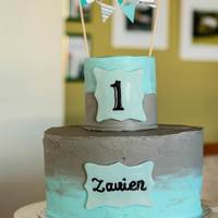 1St Birthday Cake For My Son Ive Mostly Only Done Fondant Covered Cakes But Used The Opportunity To Practice A Bc Covered Cake Used Sweet 1st birthday cake for my son. I've mostly only done fondant covered cakes but used the opportunity to practice a BC covered cake. Used...