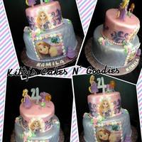 Tangled Rapunzel Cake TANGLED RAPUNZEL CAKE