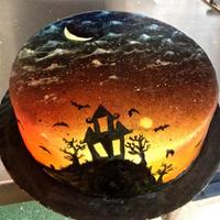 Haunted House Airbrushed and painted haunted house