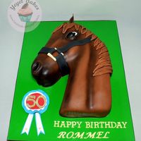 2D Horse Head Cake 