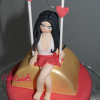 Valentine Doll Girl on a swing
