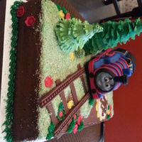 Birthday Cake For 3 Years Old Full Sheet Vanilla Cake With Chocolate Filling Chocolate Buttercream And Fondant Decor Birthday cake for 3 years old, full sheet vanilla cake with chocolate filling. Chocolate buttercream and fondant decor.