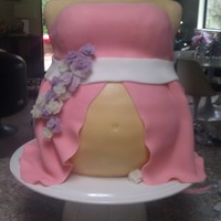 Belly Cake Bridal Shower Belly Cake! I cant describe how fun this was! I used a basic white cake recipe for the round belly then shaped the upper body...