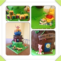 Winnie The Pooh Amp Tigger Cakevanilla And Chocolate Cake Tiers With Vanilla Buttercream Winnie the Pooh & Tigger Cake....vanilla and chocolate cake tiers with vanilla buttercream.