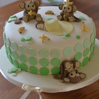 Monkey's Baby Shower Cake Lime & Coconut Baby Shower Cake :) Tfl!