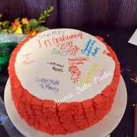 Sja Graduation Cake High school graduation cake for my step-daughter. This cake was a disaster. It was supposed to be covered completely in all white fondant...