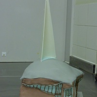 A Model Of St Georges Parish Church For A Fundraising Evening Mainly Chocolate Sponge Covered In Ganache And Sugar Paste The Roof Space A model of St George's parish church for a fundraising evening. Mainly chocolate sponge covered in ganache and sugar paste, the roof...