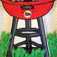 3 Pic Of Bbq Grill Cake Yellow Butter Cream Cake I Did A Butter Cream Transfer Then Added 3D Food White Bbq Tab And Fire Made Out Of Mod #3 pic of BBQ Grill Cake: Yellow butter cream cake. I did a butter cream transfer then added 3D food, white BBQ tab and fire made out of...