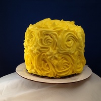 First Attempt At A 6 Butter Cream Rose Swirl Cake First attempt at a 6' butter cream Rose Swirl cake!!!