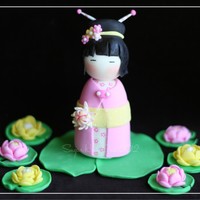 Kokeshi Doll Cake Topper Made Of Gumpaste And Fondant Kokeshi Doll cake topper made of Gumpaste and Fondant.