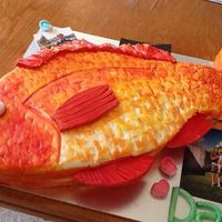 Fish- Golden Snapper Cake For My Dads Remembrance Day - Chocolate Cake 