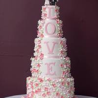 5 Tier Wedding Cake Topper Provided By Bride 5 tier wedding cake (topper provided by bride)