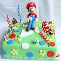 Super Mario Cake For A Cute 6 Years Super Mario cake for a cute 6 years.