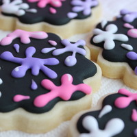 Splatter Birthday Party Cookies Splatter birthday party cookies