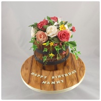 Flower Barrel Birthday Cake I made this for my wonderful mother, she loved it :)