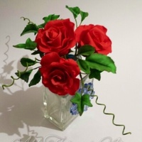 Hand Made Sugar Red Roses Hand made sugar red roses