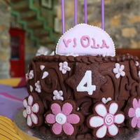 Birthday Cake Decorated With Ganache Swiss Meringue Buttercream And Piped Cookies Birthday Cake - Decorated with ganache, Swiss meringue buttercream and piped cookies