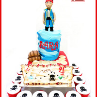 Jake The Pirate Theme Cake & Cupcakes 