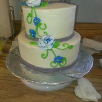 This Is My Second 2 Tier Ever It Was A Practice Cake For My Friends Birthdayshe Was Just Happy To Get A Free Cake It Is Butter This is my second 2 tier ever! It was a "practice" cake for my friends birthday....she was just happy to get a free cake ;) It is...