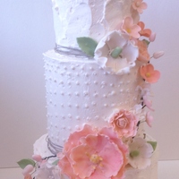 Rustic Wedding Cake My first wedding cake, inspiration was from a pic the bride sent me, I didn't have time to take a proper pic, but here she is :)