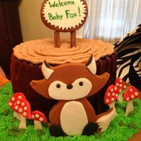 Fox Baby Shower Cake Fox baby shower cake