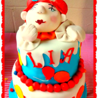 Carnival Clown What's a carnival without clowns & balloons!!! This adorable Clown cake covered in floating balloons was the perfect centerpiece...