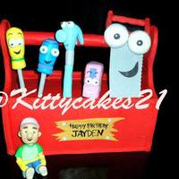 Handy Manny Toolbox Cake *Handy Manny toolbox cake