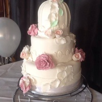 My First Wedding Cake Practice Will Eventually Make Perfect Lolhopefully Was So Nervous My first wedding cake, practice will eventually make perfect! Lol...hopefully! Was so nervous!!