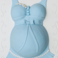 Traditional Blue Baby Bump Cake Traditional Blue Baby Bump cake