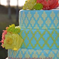 Spring Wedding Cake This cake I made to try out my new mats. It was a bit of a struggle, but in the end it got better. And I love the colour coral in a spring...