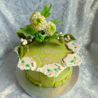 This Cake Was Made For A Lovely Wife, It's So Great, When We Can See Such Warm Feelings.. The Words Were Written: " My Dear... 